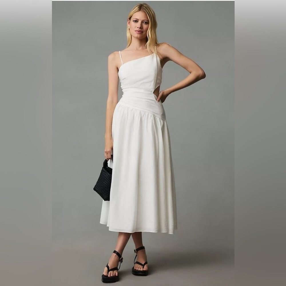Anthropologie Moon River Asymmetrical Cutout Dress